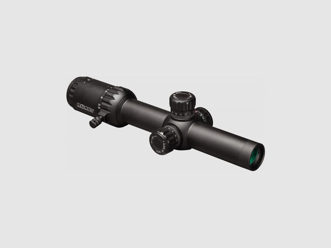 Konus Event 1-10x24 incl. flip-up caps, adjustable turrets with zero setting, removable zoom lever