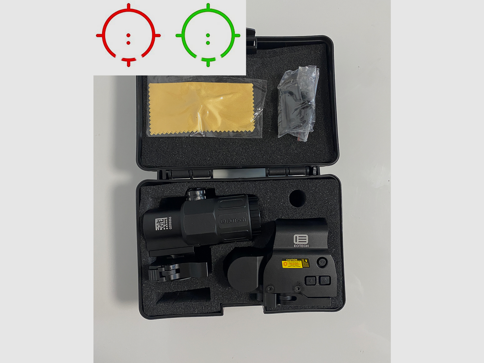 EoTech 558 + G33 lunette de grossissement combo réplique / clone red dot sight Reddot visée comme G45 G43, image 1 sur 7