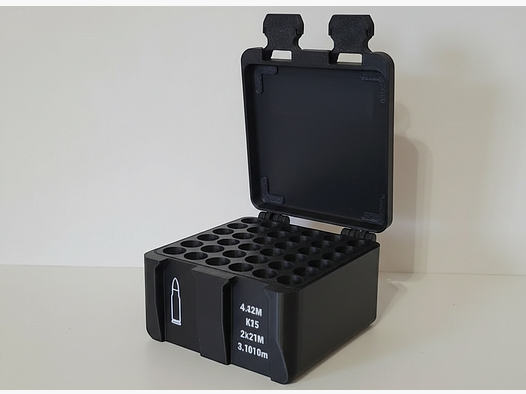 Filamelt Munitionsbox / 12 Gauge (.12/76 & .12/89) / 'Klapp- / Rastdeckel' / Patronenbox, Ammo Box