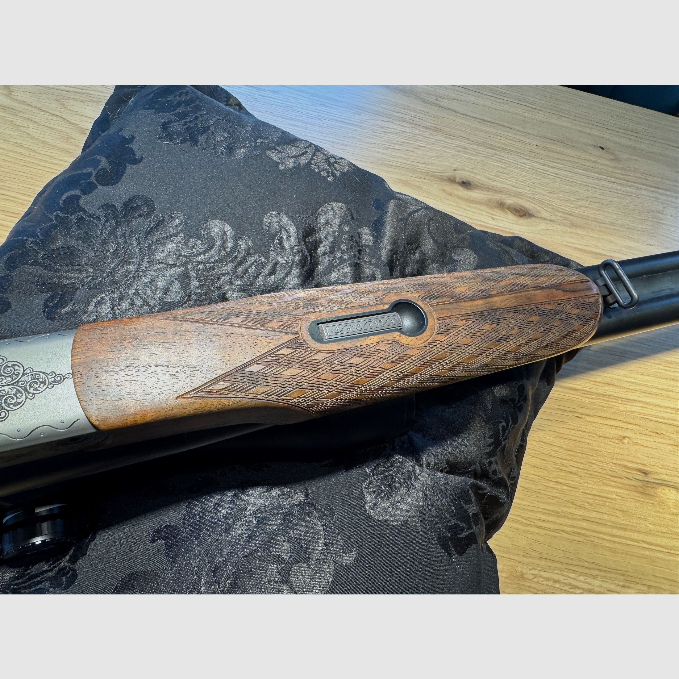Blaser D99 Doppelbüchsdrilling 9,3x74 / 9,3x74 / 20/76 mit ZF Zeiss 3-12x56 Varipoint, BESTZUSTAND