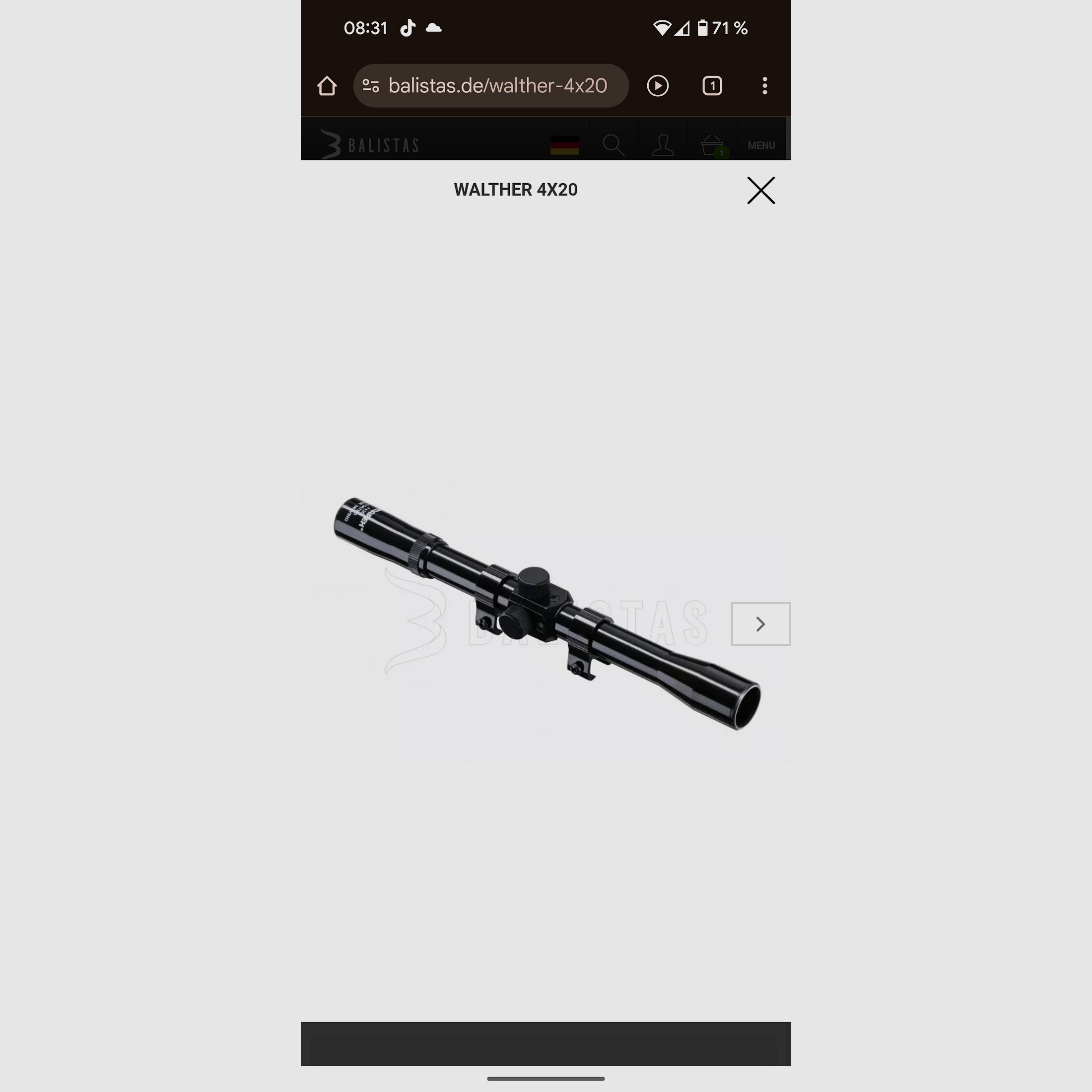 Visier von jäger 4x20