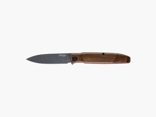 Cuchillo plegable BWK5 Blue Wood 440C acero con funda de cuero