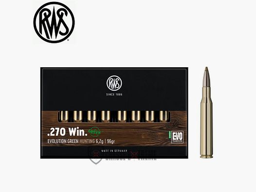 20 nabojów RWS kal 270 Win 96gr Evo Green