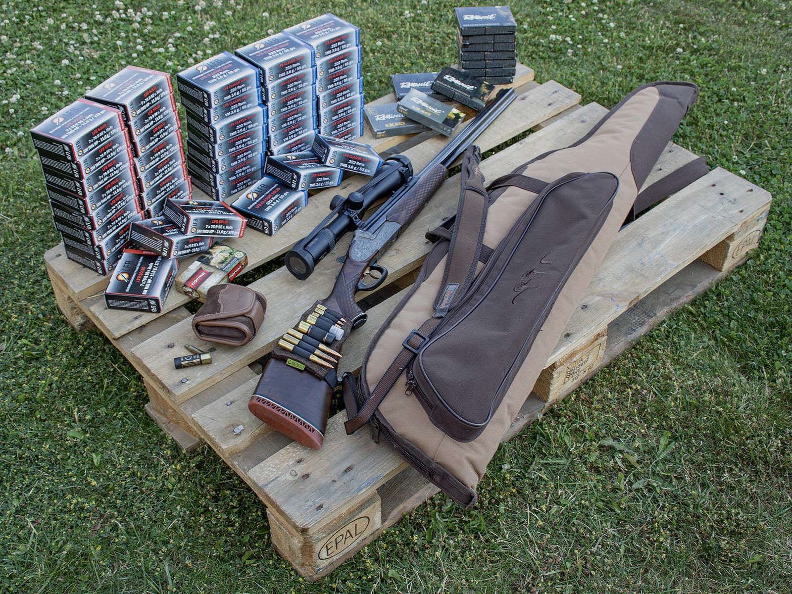 Ferlacher Bockdrilling von Josef Hambrusch inkl. Munition und Tasche