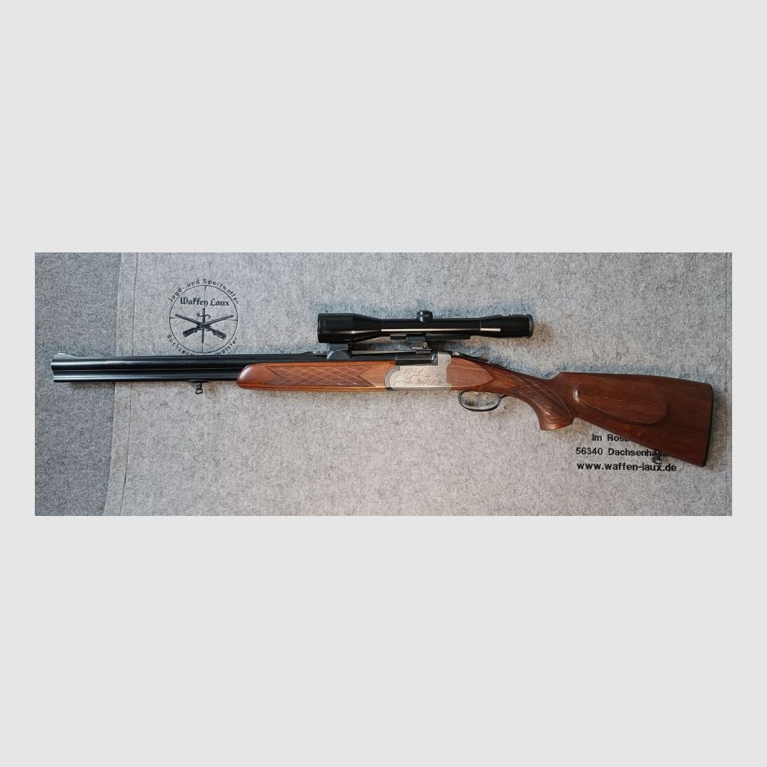 Fusil à deux coups IFFLI-Kettner avec lunette Schmidt & Bender 6x42