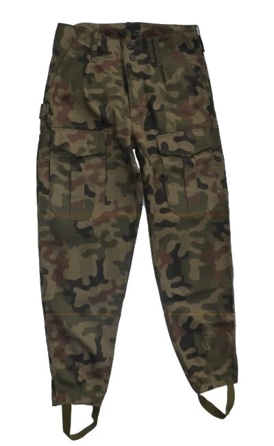 Polish military field trousers, old pattern WZ93, trouser leg with elastic