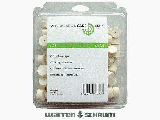 VFG Pulitore per Fucili Feltro Calibro 16 100 Pezzi