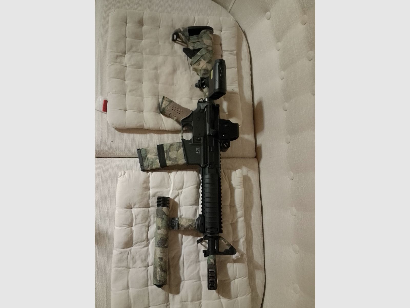 Combat Set T4E t4m RIS CO2 Druckluft Sturmgewehr Ram Tarnung  Holo Visier Laser Entfernungsmesser Home Defense Gewehr cal .43 upgraded Paintball Markierer