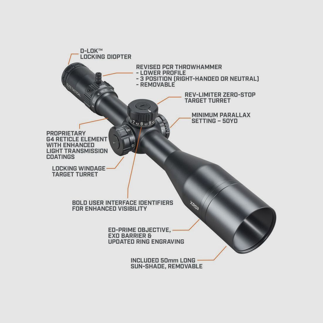 Zielfernrohr BUSHNELL ELITE TACTICAL XRS3 6-36×56 FFP G4P, Bild 9 von 18