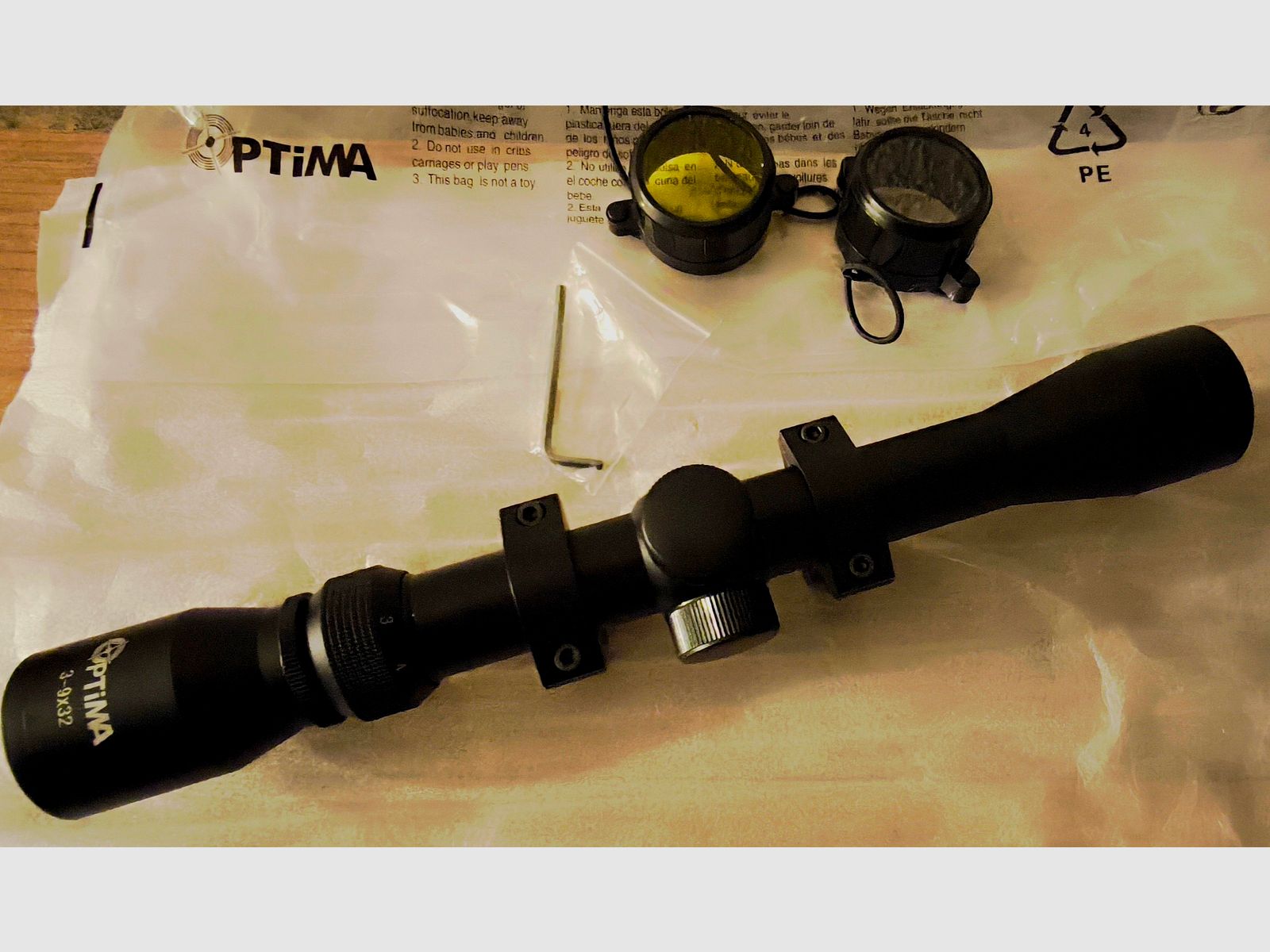 Zielfernrohr Hatsan-Modell Optima 3-9 ×32  & Umarex Waffen Koffer 