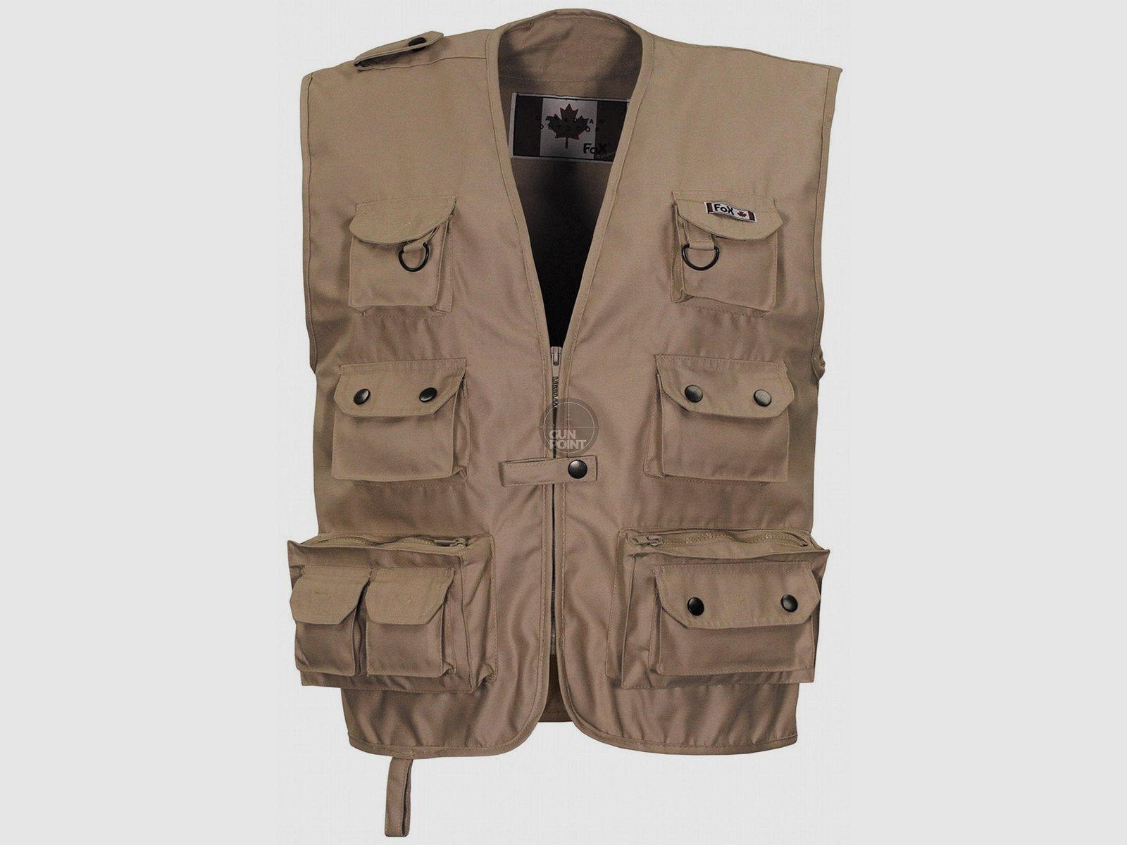Outdoor vest, khaki, heavy version