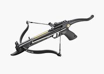 Pistola ballesta Armbrustpistole Man Kung Cobra 80 lbs negra 3 flechas 6,5 pulgadas ya está montada