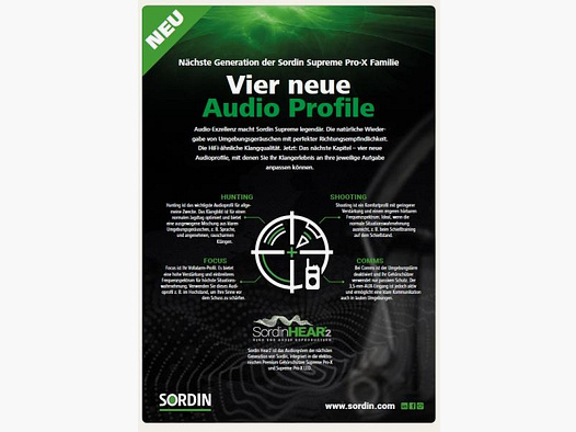 SORDIN Hearing Protection Supreme Pro X - green/camo 25dB - active and flat