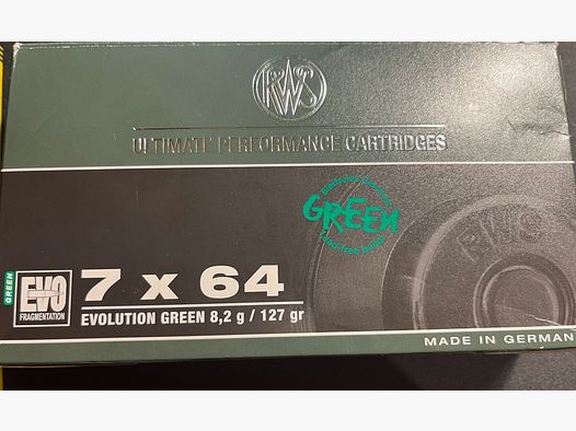 RWS 7 x 64 Evolution Green 127gr 22 Schuss