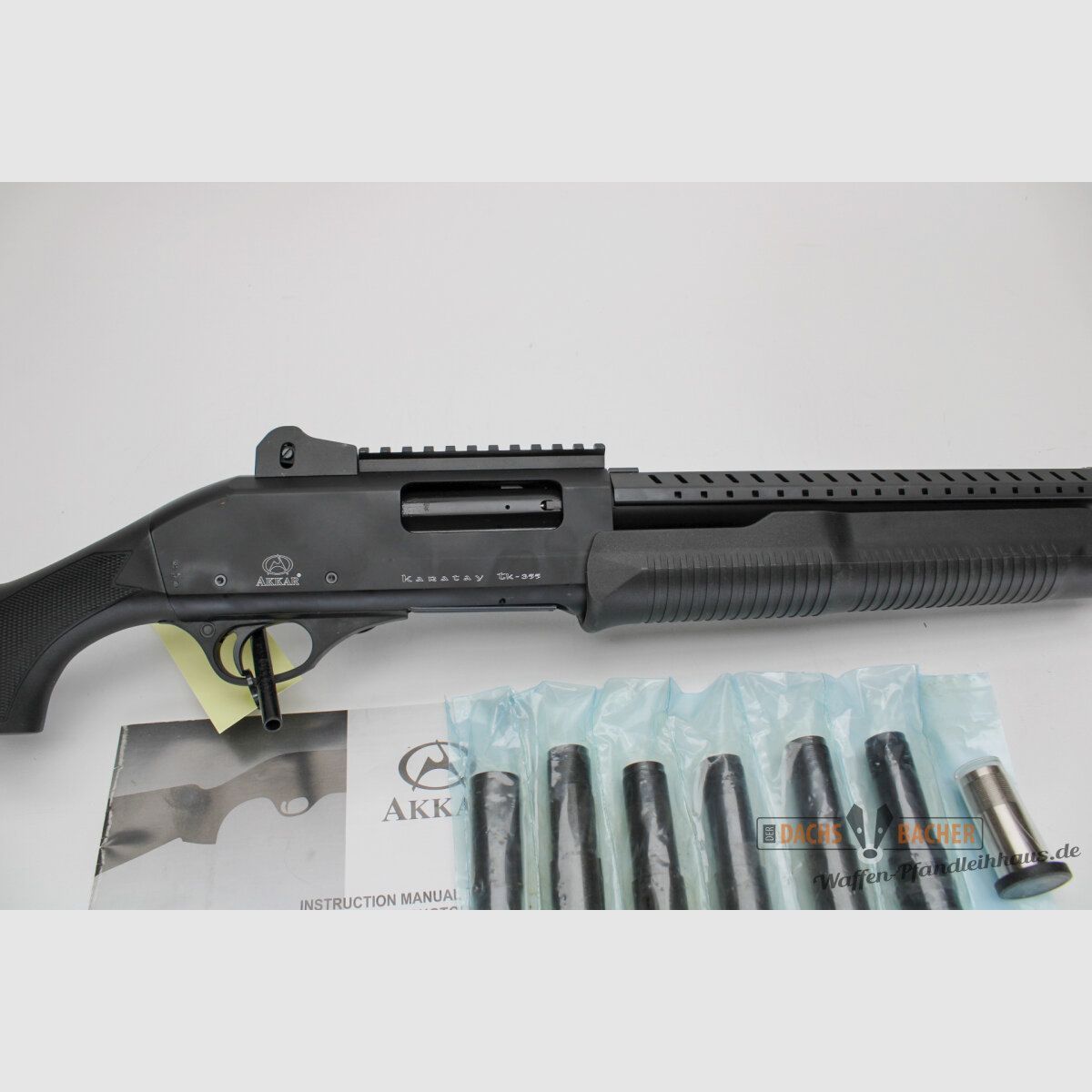 Vorderschaftsrep. Flinte AKKAR TK355 Kal. 12/76 mit komplettem Wechselchokesatz
