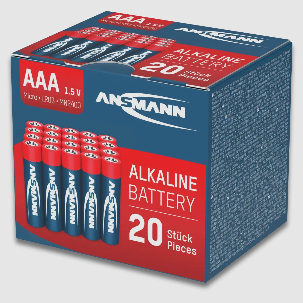 Bateria alkaliczna Ansmann AAA Mignon 20 sztuk w opakowaniu