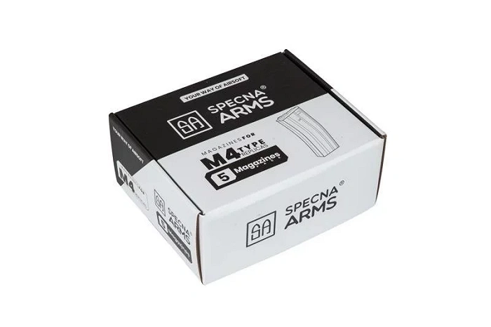 Set van 5 ASG-hi-capmagazijnen voor 300 BB’s voor M4/M16-replica’s – zwart, afbeelding 7 van 16