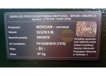 Wapenkast Novcan G3/S1/8/P, afbeelding 12 van 12