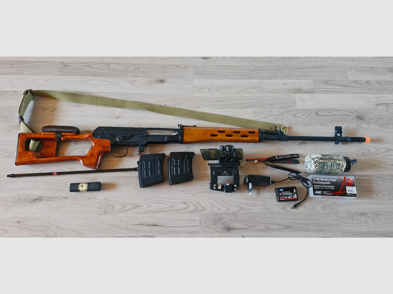 LCT SVD Airsoft madera real S-AEG