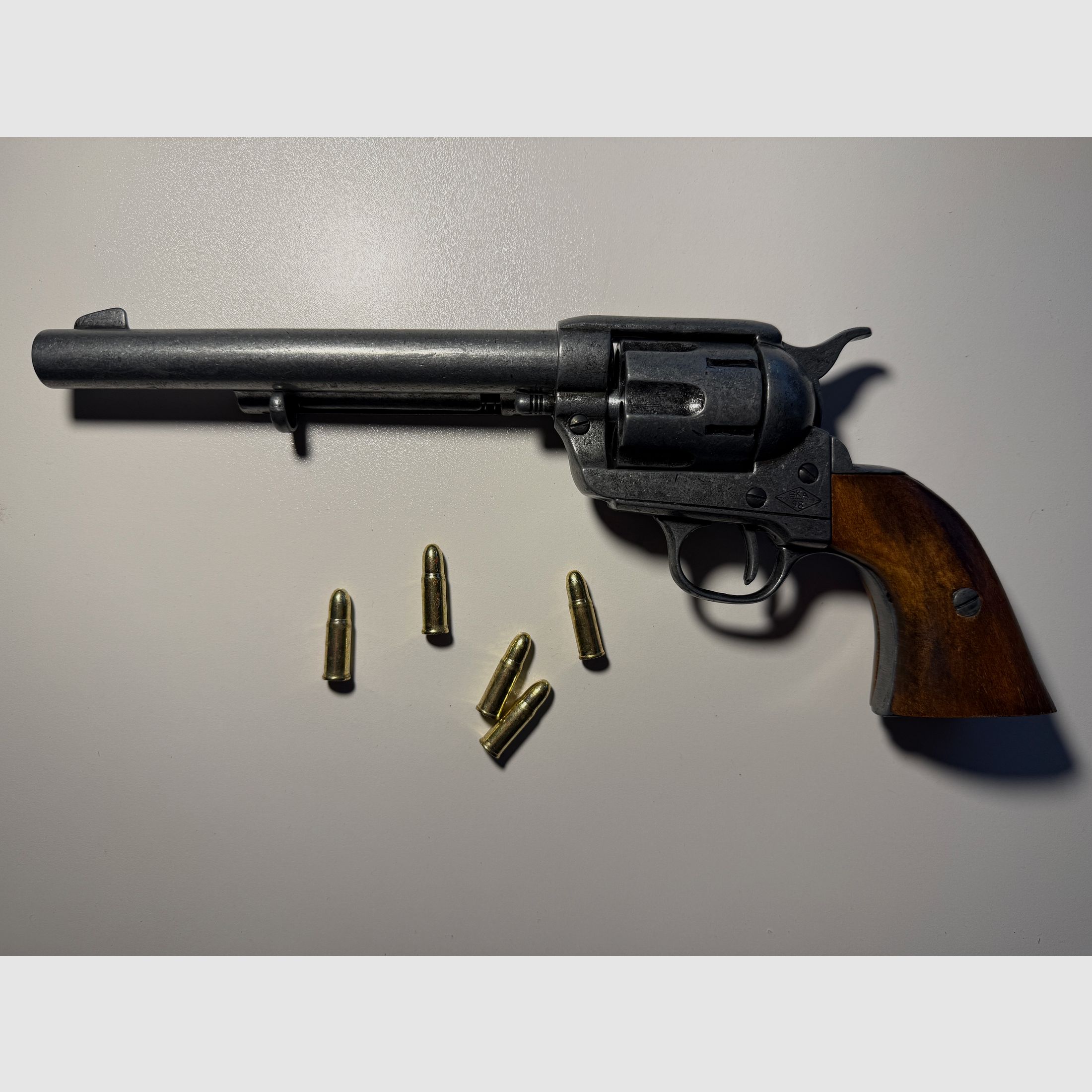 Deko Revolver US Kavalleriecolt Denix Colt .45 Peacemaker USA 1873, altgrau