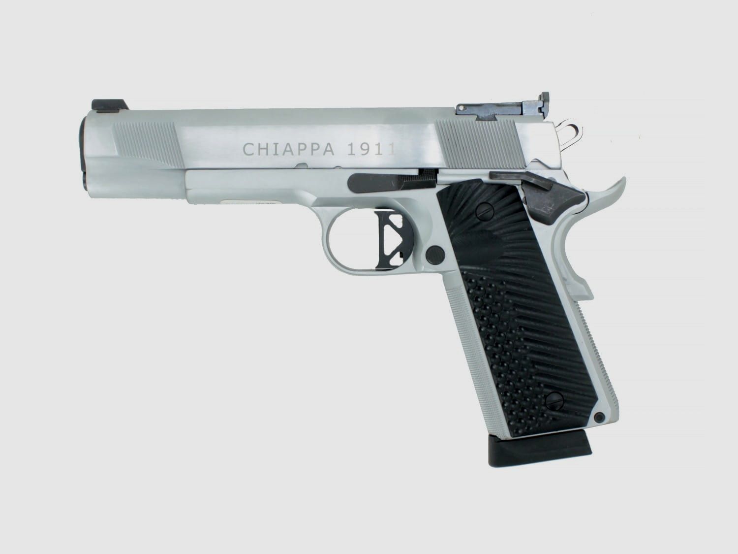 CHIAPPA 1911 Empire Grade Chrome semiautomatisch pistool kal. 9mm Luger, met 10-schotsmagazijn, afbeelding 1 van 4