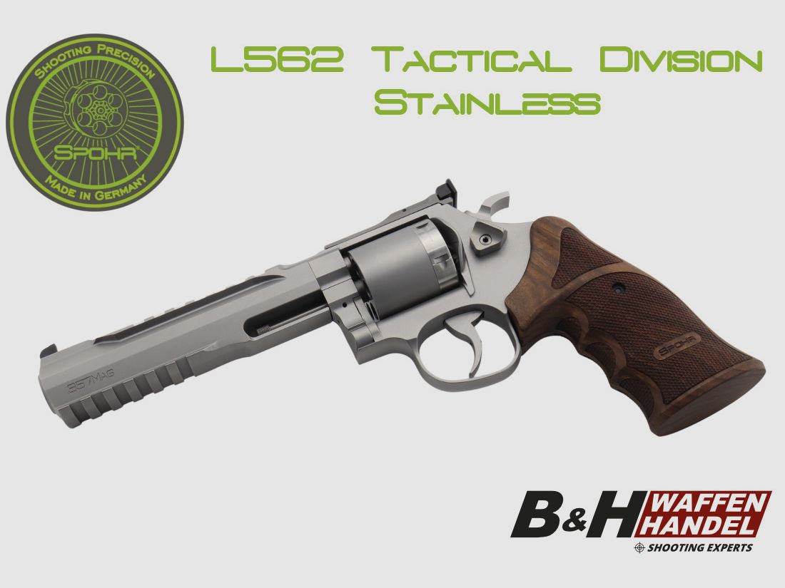  SPOHR Tactical Division Stainless 6 Zoll Revolver Made in Germany 6"