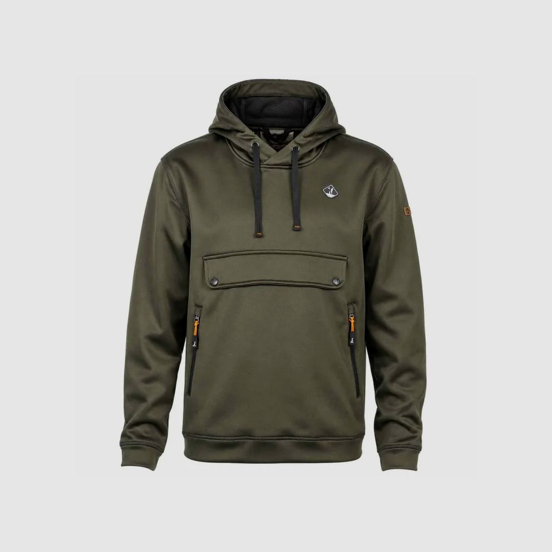 Kapuzenpullover khaki Percussion mit Fleece-Futter, Bild 1 von 6
