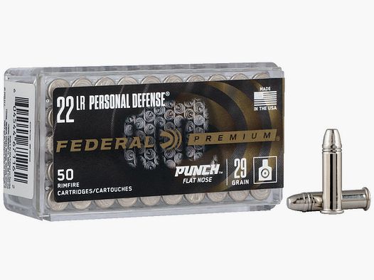 22lr Federal Premium Punch Personal Defense FN, 29gr Nickelbeschichtet