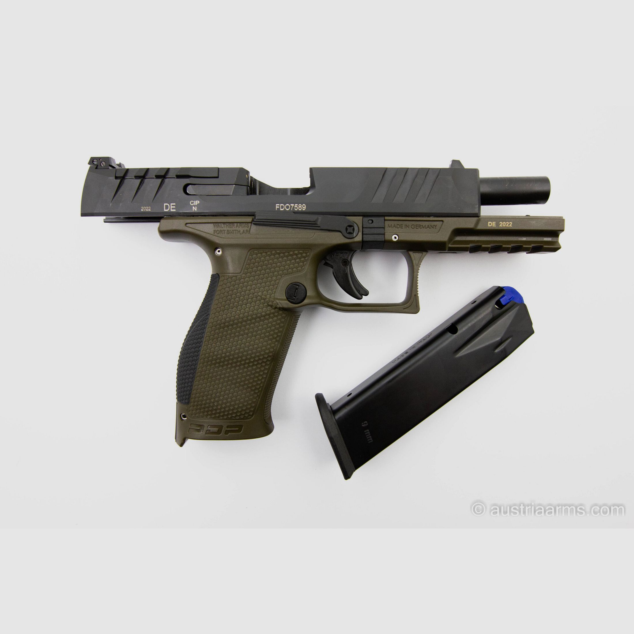 Walther PDP Military OD Green, Standardgröße 4.5 Zoll, 9 x 19 mm, Bild 2 von 2
