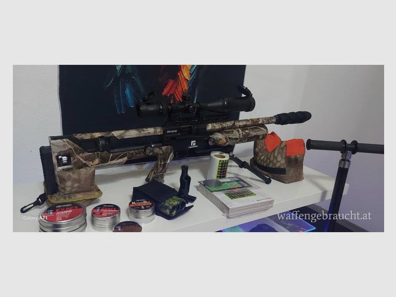 Reximex Throne 5.5mm PCP camo w tym wiele akcesoriów