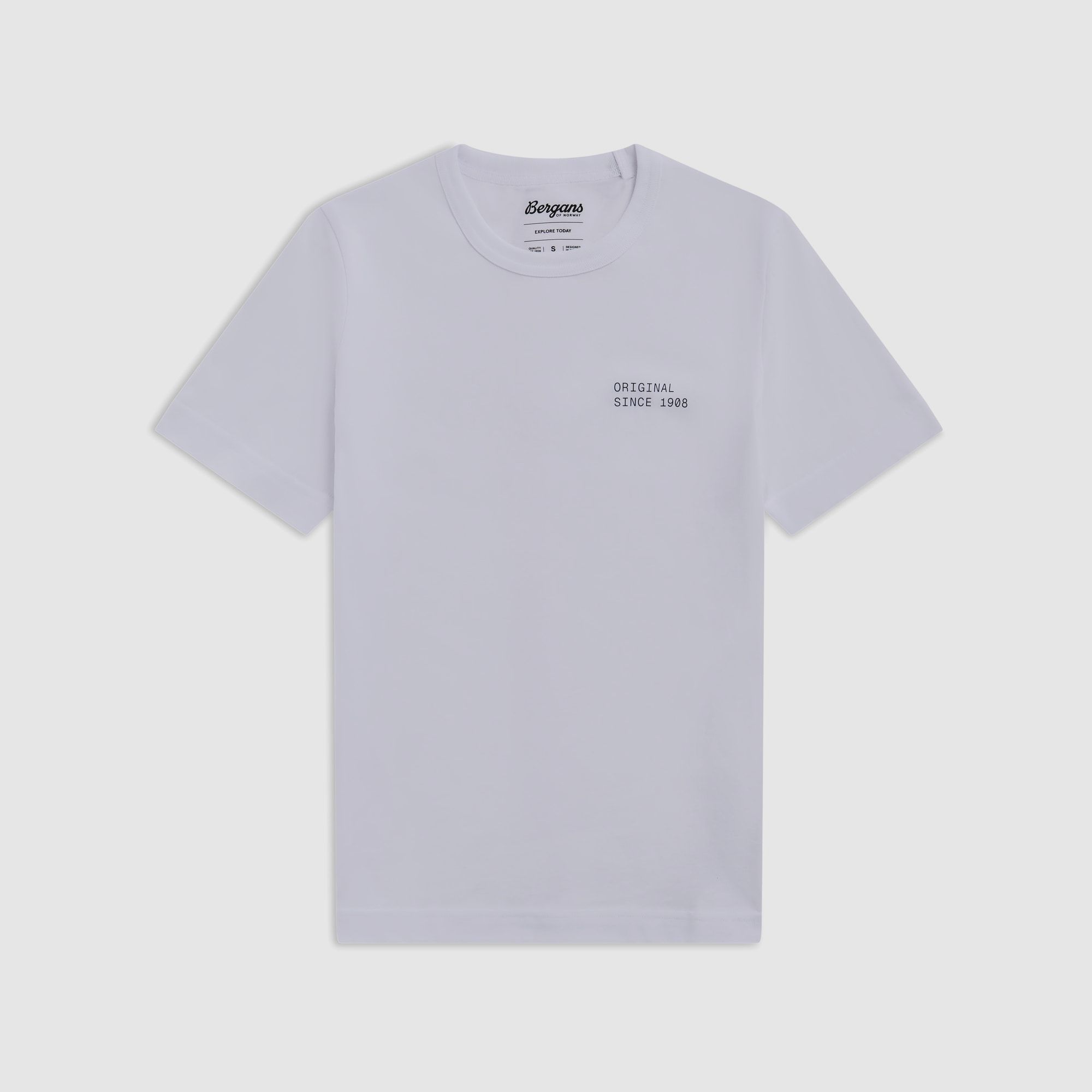 Bergans Original T-Shirt in Cotone Donna Paper White M