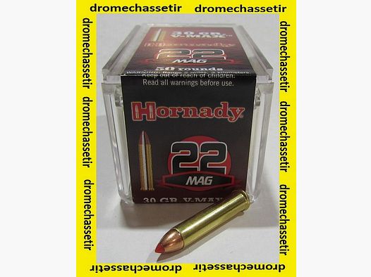 Box mit 50 Patronen 22 WMR, Hornady V-Max 30 grains, Ref 83202