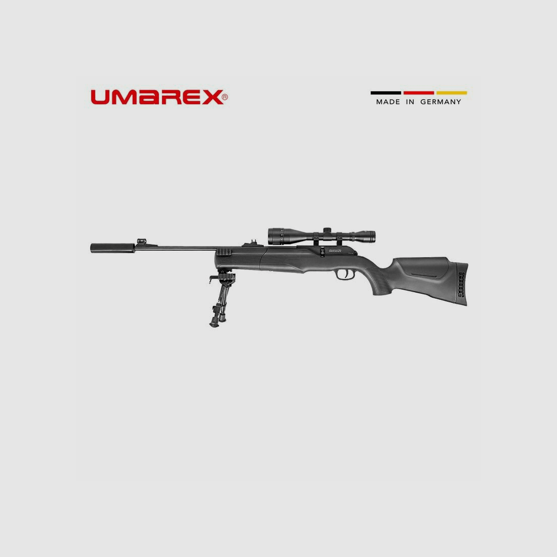 Umarex 850 M2 XT Kit BLK 4,5mm (.177) P CO2 mit ZF 6x42 u. Zweibein