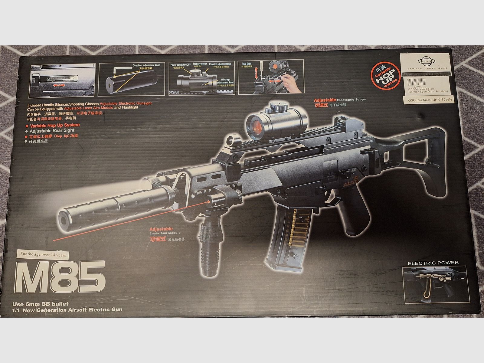 M85 G36 Stil GSG AEG 6mm BB "VOLL AUTO" Ab 14 Jahren!