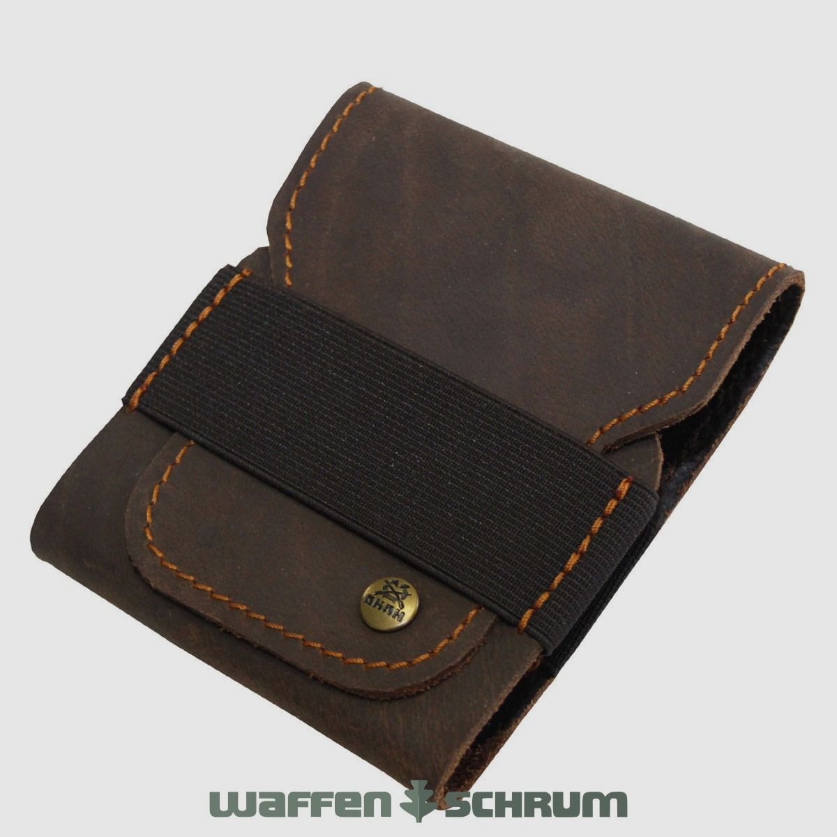 Estuche para cartuchos AKAH de cuero de búfalo para 5 cartuchos