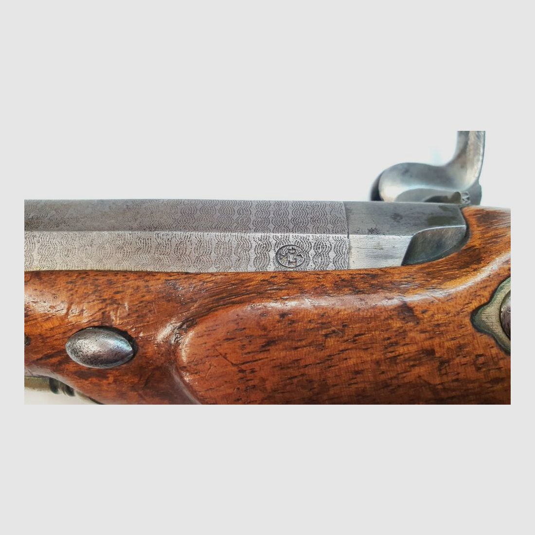Pistola a percussione sconosciuta Liège, pistola da tiro - .62 polvere nera
