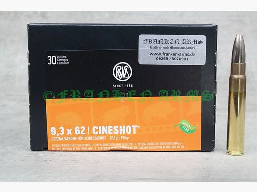 RWS Cineshot 9,3x62 196gr. 12,7g 30 pezzi prezzi a scalare