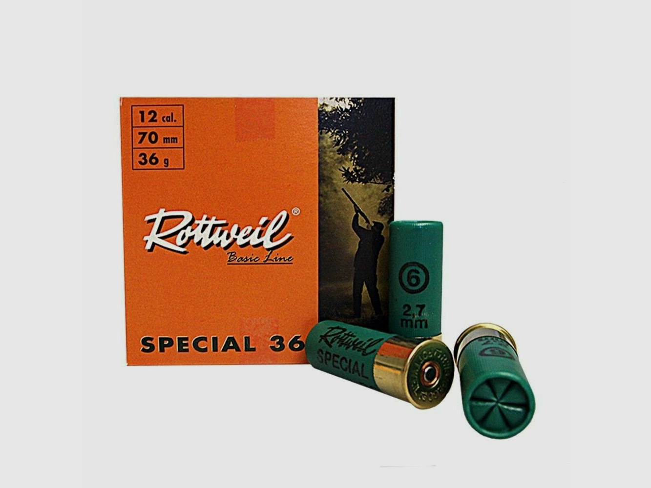Rottweil Special 36 - 12/70 - 2,7 mm - Schrotpatronen - 25 Stk.
