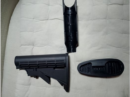  Conjunto en estado casi nuevo, culata deslizante AR-15 M4, versión comercial, 6 posiciones, amortiguador de goma, apoyo para la mejilla 
