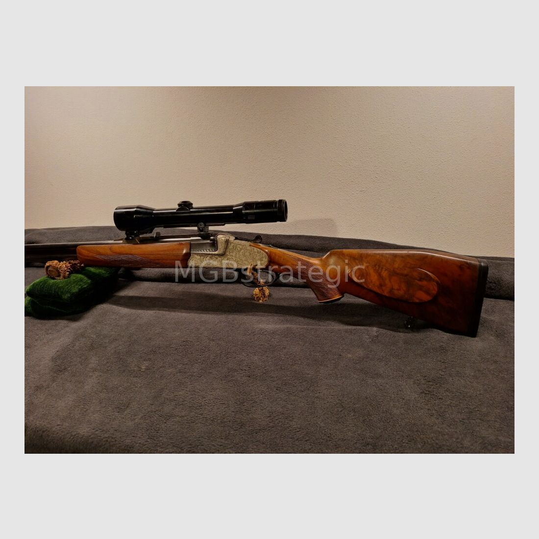 Krieghoff Ulm Zijsluiting Systeem Dubbelgeweer - Zeiss Richtkijker