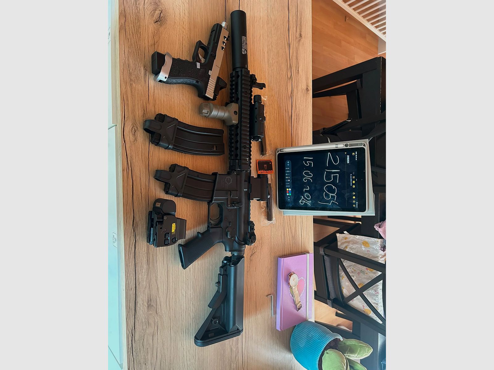 King Arms TWS MK18 MOD1 Lite Polymergehäuse Gas-Blow-Back 6mm BB nero