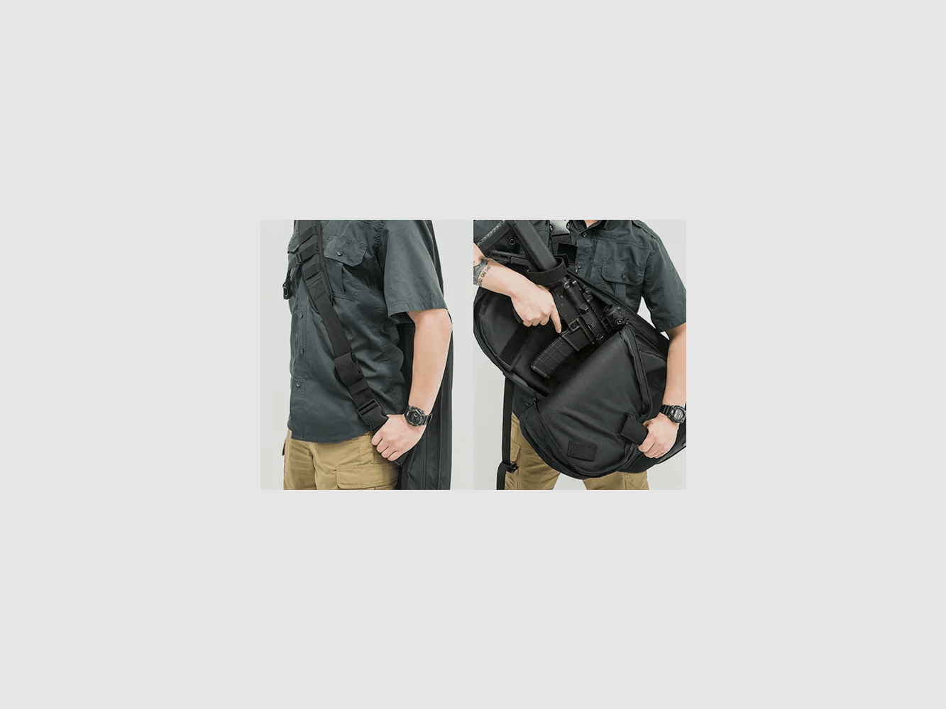 UTG Alpha Battle Carrier Rapid Deployment Sling Pack 34" zwart Gen2