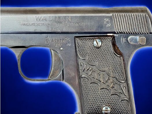 Sammlerpistole Arizmendi y Goenaga, Eibar Mod. Walman Kal. 6,35 Browning
