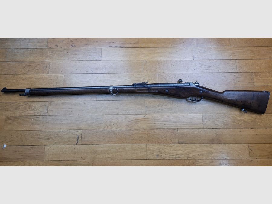 Gutes Gewehr Berthier – Modell 07/15 – nicht modifiziert 1916 – Waffe mit 3 Schüssen von 1917 – Delaunay Belleville Werke – Kal. 8×51 Lebel – Sehr guter Lauf – Gewehrriemen – 1 Magazin -TBE, Bild 2 von 27