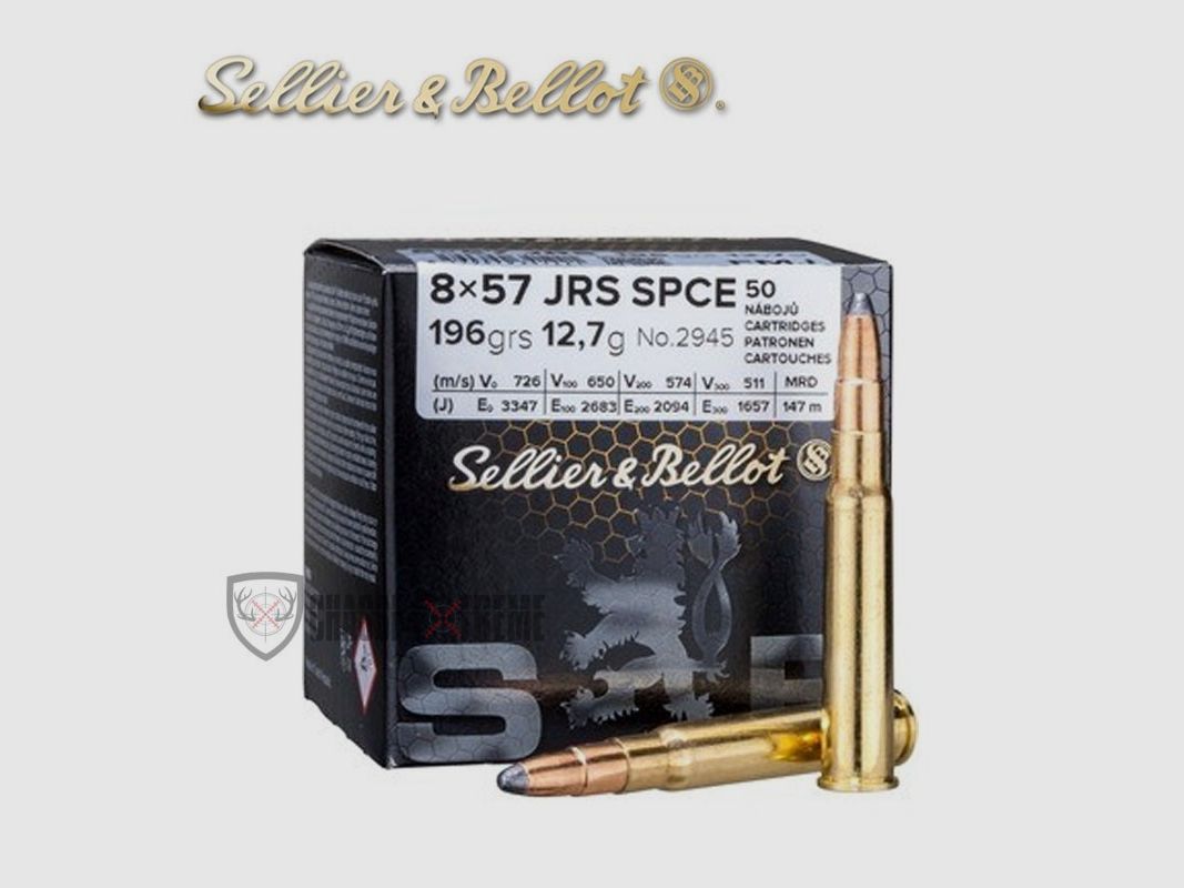 50 Patronen S&B Kal. 8X57JRS 196gr SPCE