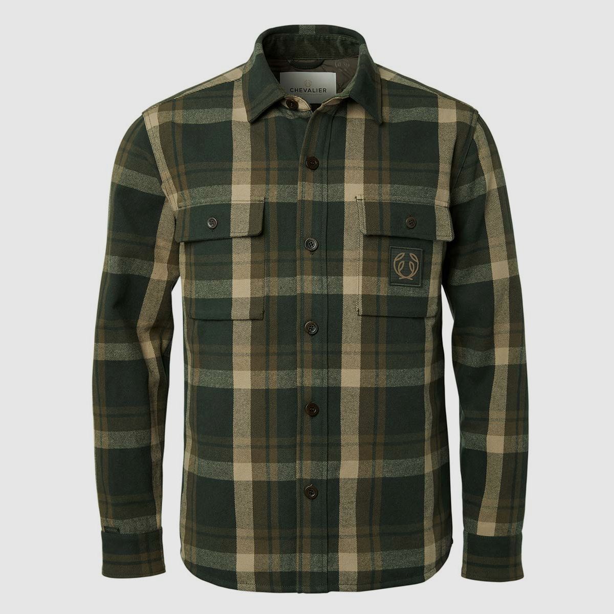 Chevalier Hemd Axe Overshirt Green Checked
