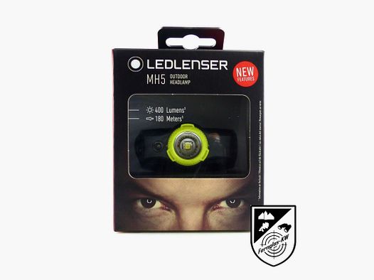 Ledlenser 502144 latarka czołowa LED MH5 czarna żółta NOWA z czerwonym światłem kabel magnetyczny