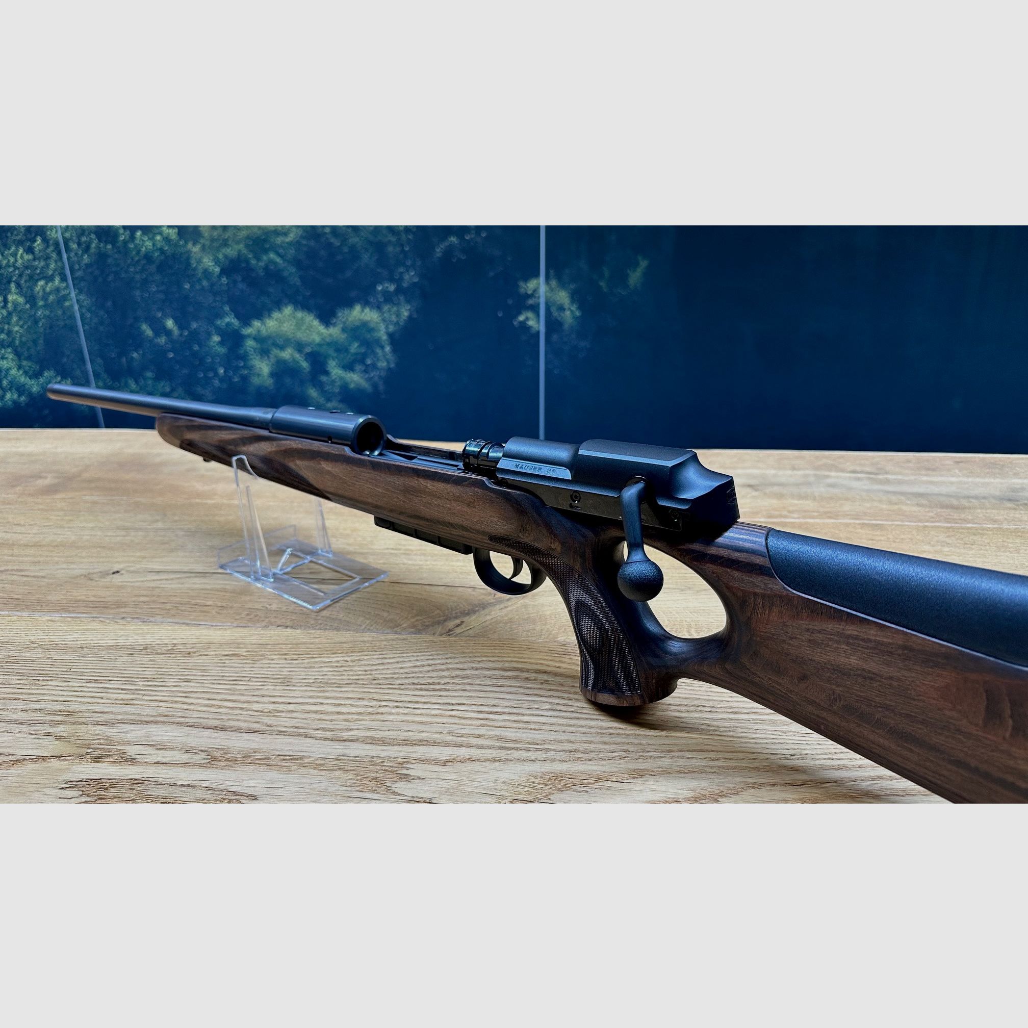 Mauser 25 Max Gauche / crosse en bois stratifié / dos de crosse réglable / .308 Win / LL 51 cm / M15x1
