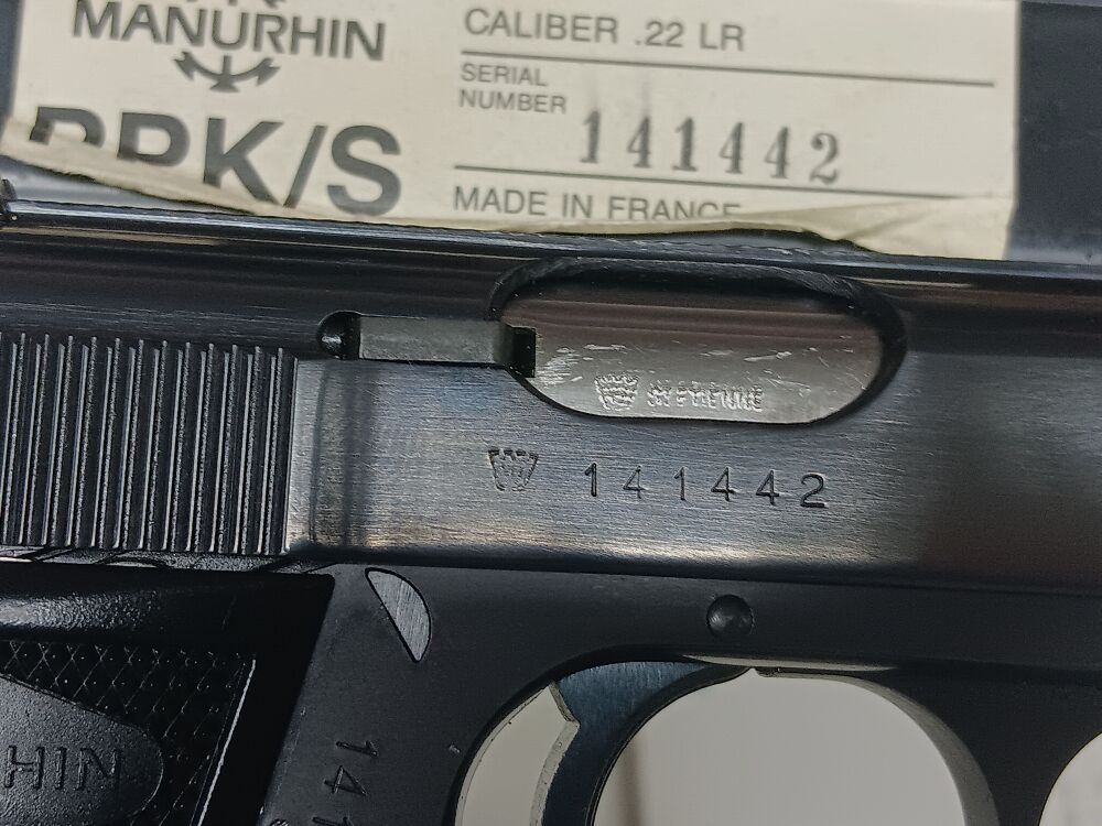Manurhin - Mulhouse France Mod. PPK/S