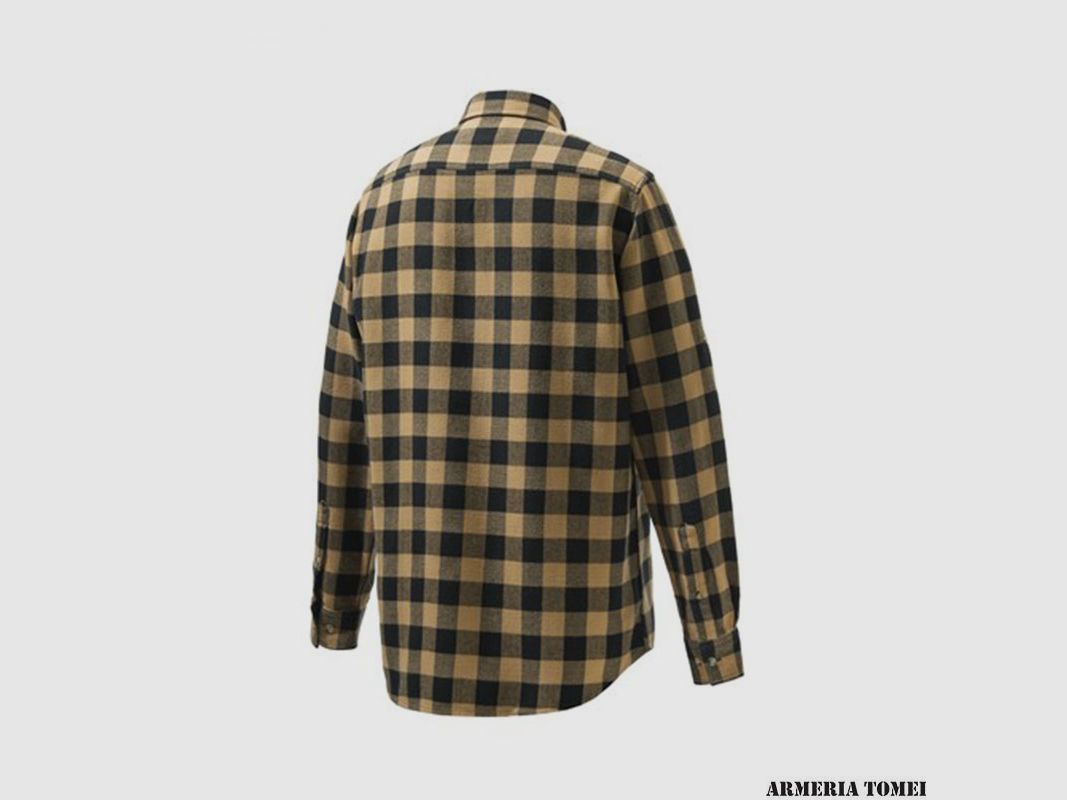 SHIRT – BERETTA – OVERSHIRT ZIPPERED POCKET Camel & Black Check, image 2 of 2